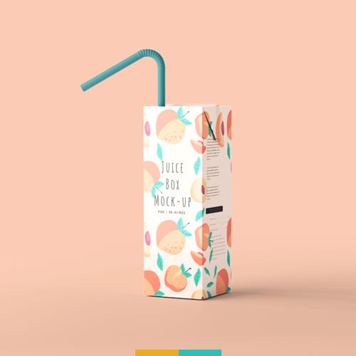 موکاپ پاکت آبمیوه