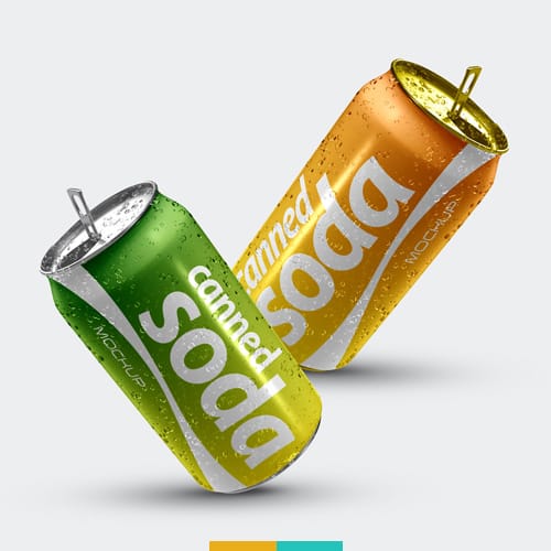 موکاپ قوطی نوشابه