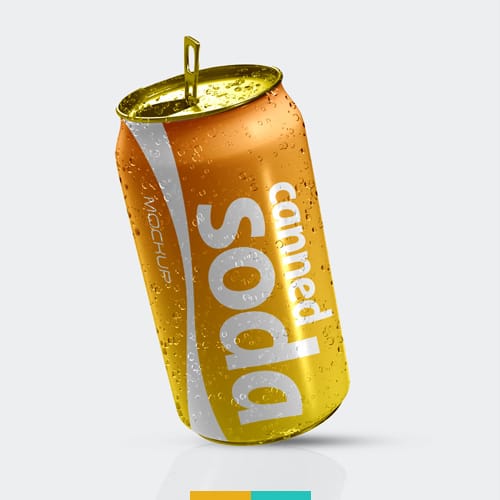 موکاپ قوطی نوشابه