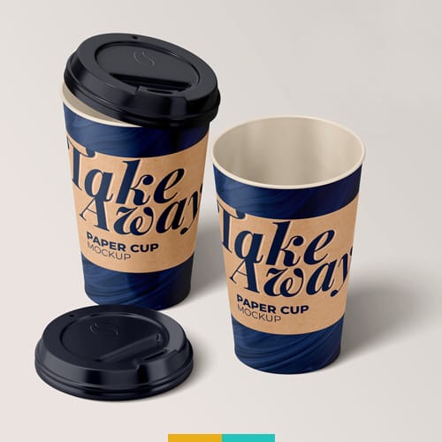 موکاپ لیوان کاغذی