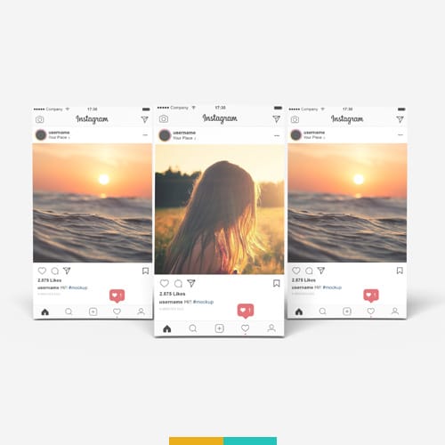 موکاپ پیش نمایش اینستاگرام