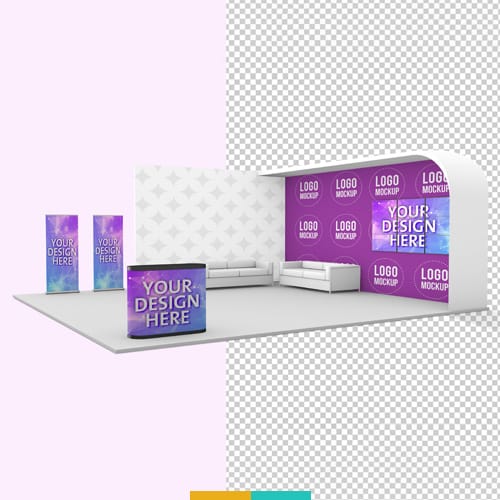 موکاپ غرفه نمایشگاه