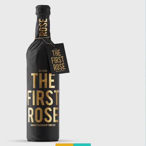 موکاپ بطری کاغذ پیچ