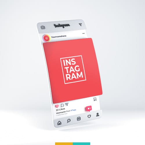 موکاپ پست اینستاگرام