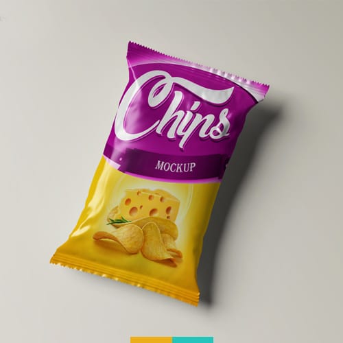 موکاپ بسته بندی چیپس