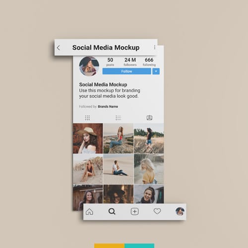 موکاپ پست اینستاگرام
