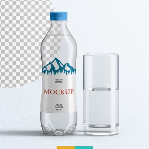 موکاپ بطری آب معدنی