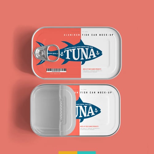 موکاپ کنسرو ماهی