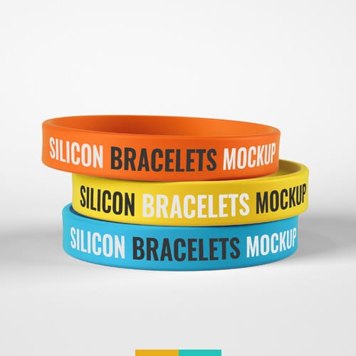 موکاپ دست بند سیلیکونی