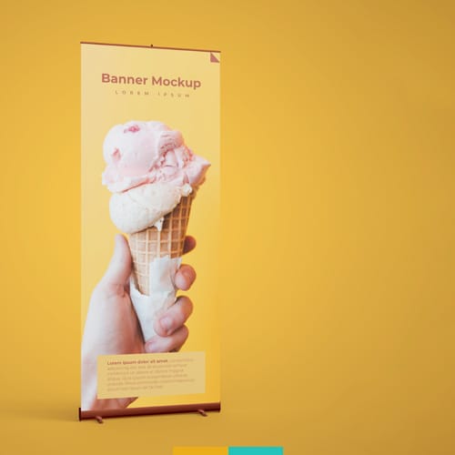 موکاپ استند تبلیغاتی