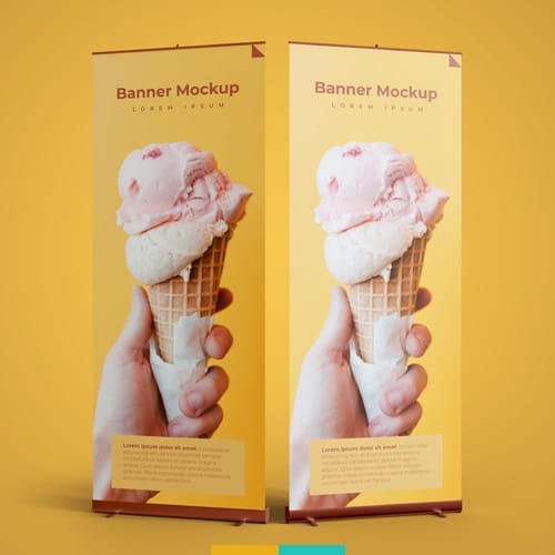 موکاپ استند تبلیغاتی