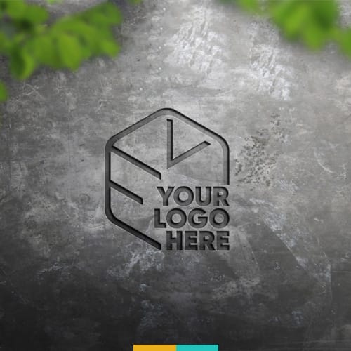 موکاپ حکاکی لوگو