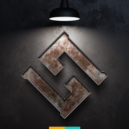 موکاپ سه بعدی لوگو