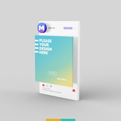 موکاپ سه بعدی اینستاگرام