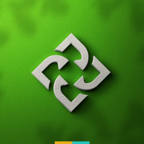 موکاپ سه بعدی لوگو