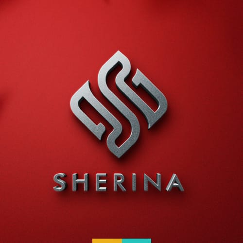 موکاپ سه بعدی لوگو