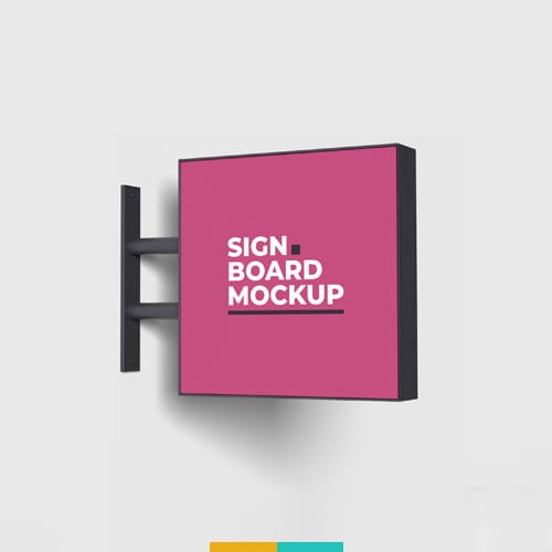 موکاپ تابلو سر در