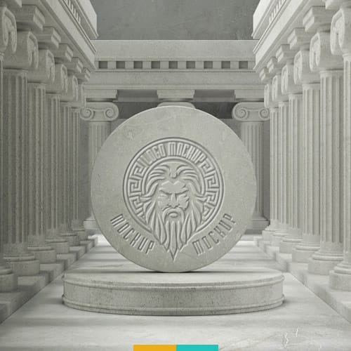 موکاپ حک روی سنگ