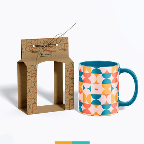 موکاپ ماگ و جعبه