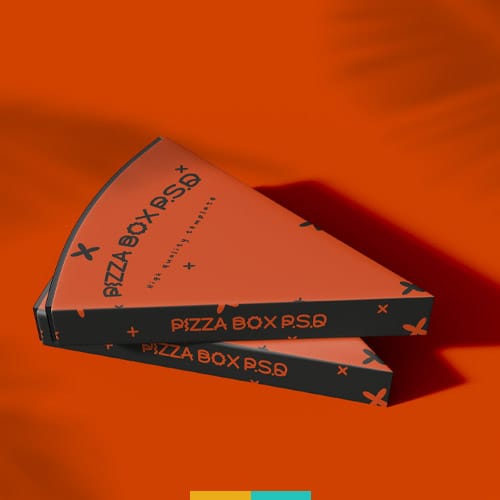 موکاپ جعبه پیتزا اسلایسی