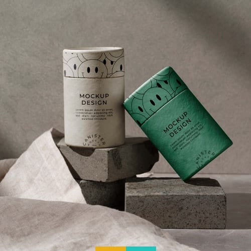 موکاپ قوطی استوانه