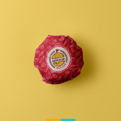 موکاپ کاغذپیچ برگر