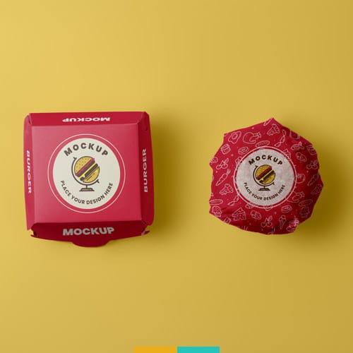 موکاپ بسته بندی برگر