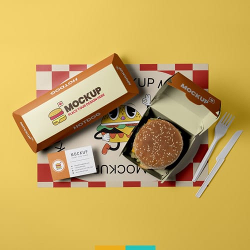 موکاپ بسته بندی ساندویچ