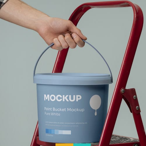 موکاپ قوطی رنگ