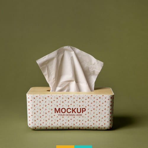 موکاپ جعبه دستمال کاغذی