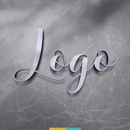 موکاپ 3D لوگو استودیو مهدی ثمن گویی