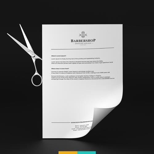 موکاپ برگ نامه استودیو مهدی ثمن گویی