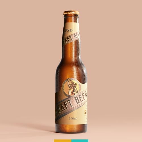 موکاپ بطری نوشیدنی استودیو مهدی ثمن گویی