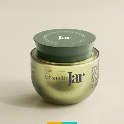 موکاپ قوطی کرم استودیو مهدی ثمن گویی