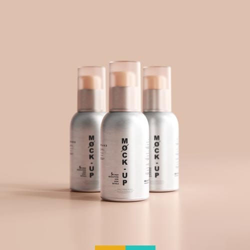 موکاپ لوازم آرایشی استودیو مهدی ثمن گویی