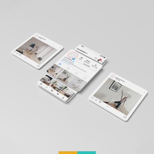 موکاپ پست اینستاگرام استودیو مهدی ثمن گویی