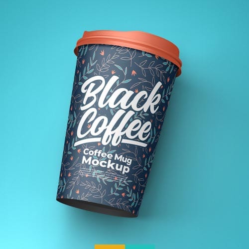 موکاپ لیوان قهوه استودیو مهدی ثمن گویی