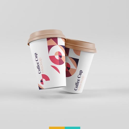 موکاپ لیوان قهوه استودیو مهدی ثمن گویی