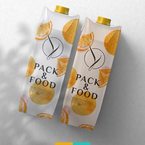 موکاپ پاکت نوشیدنی استودیو مهدی ثمن گویی