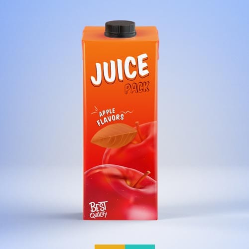 موکاپ پاکت آبمیوه استودیو مهدی ثمن گویی