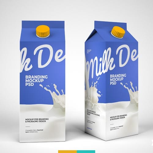 موکاپ پاکت شیر استودیو مهدی ثمن گویی