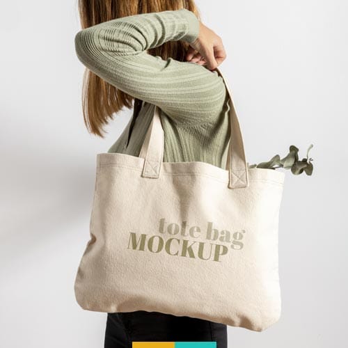 موکاپ کیف خرید استودیو مهدی ثمن گویی