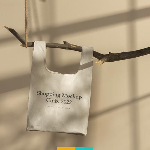 موکاپ کیف خرید استودیو مهدی ثمن گویی