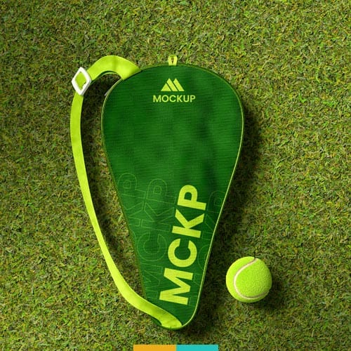 موکاپ کیف دسته تنیس استودیو مهدی ثمن گویی