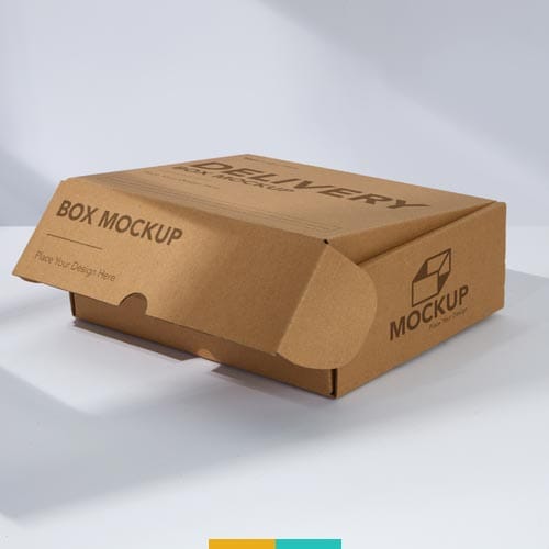 موکاپ جعبه کرافت استودیو مهدی ثمن گویی