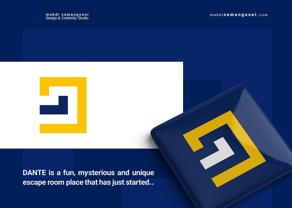 طراحی لوگو اتاق فرار دانته استودیو مهدی ثمن گویی