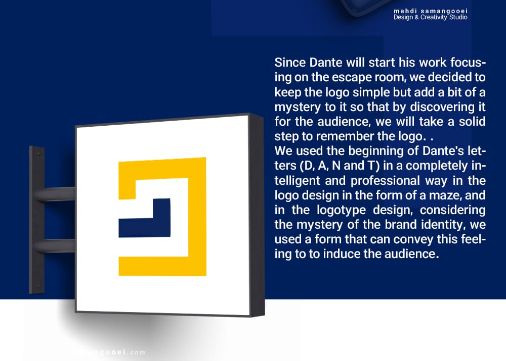 طراحی لوگو اتاق فرار دانته استودیو مهدی ثمن گویی