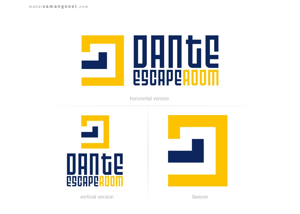 طراحی لوگو اتاق فرار دانته استودیو مهدی ثمن گویی