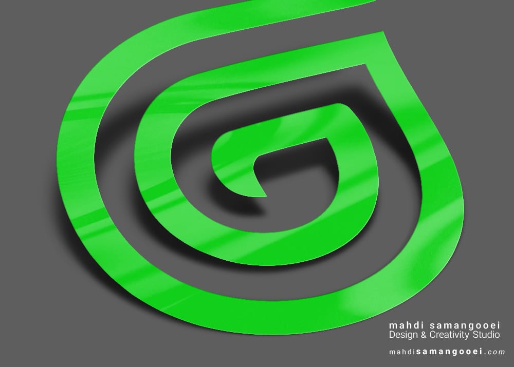 طراحی لوگو خانه سبز استودیو مهدی ثمن گویی