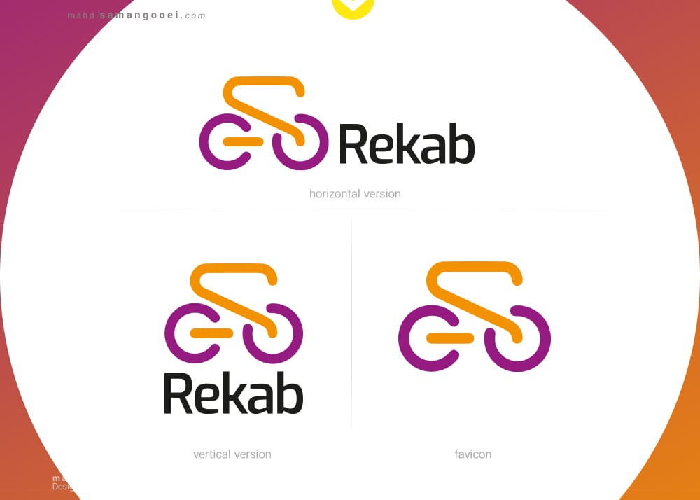 طراحی لوگو رکاب بیزینس کوچ استودیو مهدی ثمن گویی